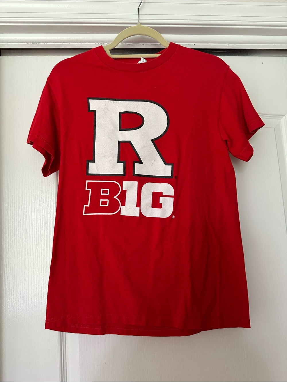 Delta Red Short Sleeve Tee with White 'R' and B1G Graphic